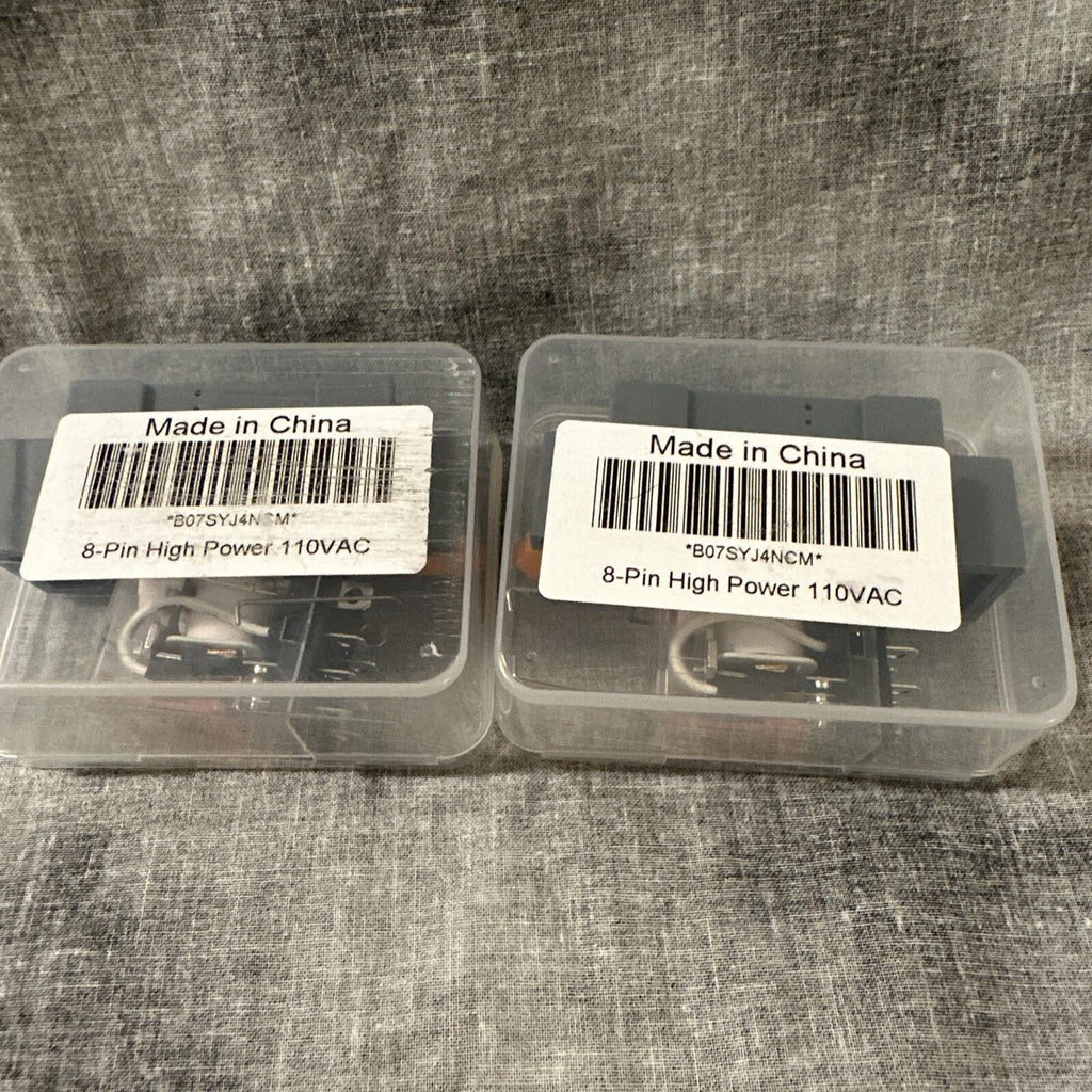 (2) 8 pin high power 110VAC 12A 400V 2C General Purpose Relay
