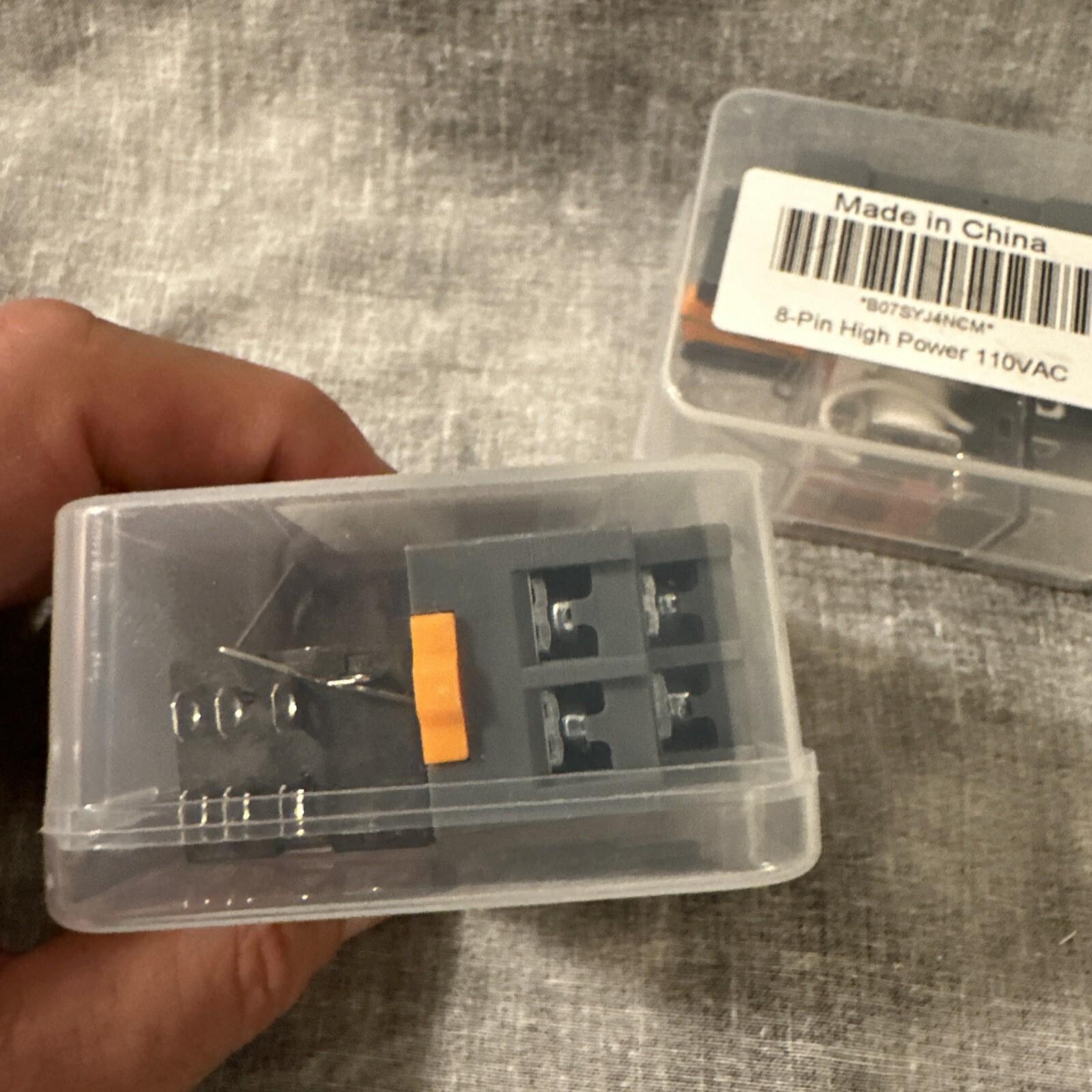 (2) 8 pin high power 110VAC 12A 400V 2C General Purpose Relay