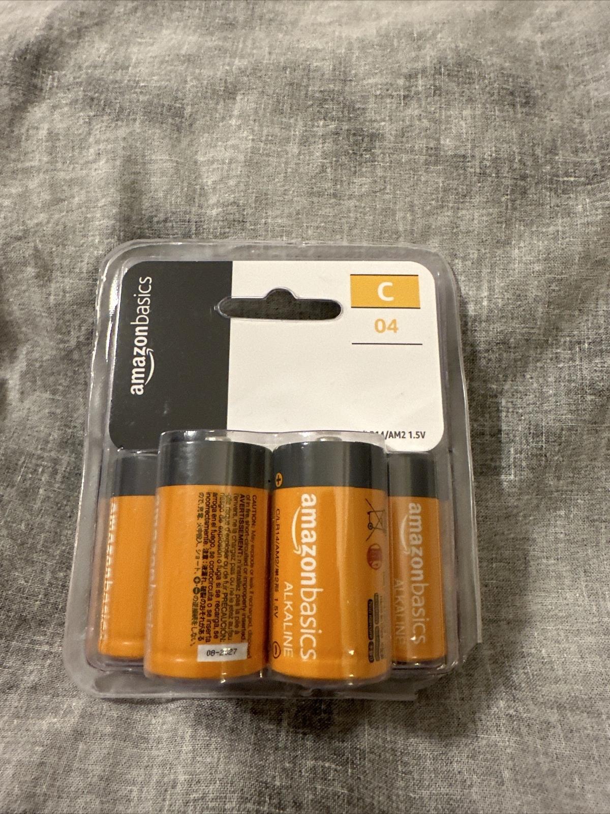 (Lot of 4) AmazonBasics C Cell All-Purpose Alkaline Batteries - 4 Pack 08/27