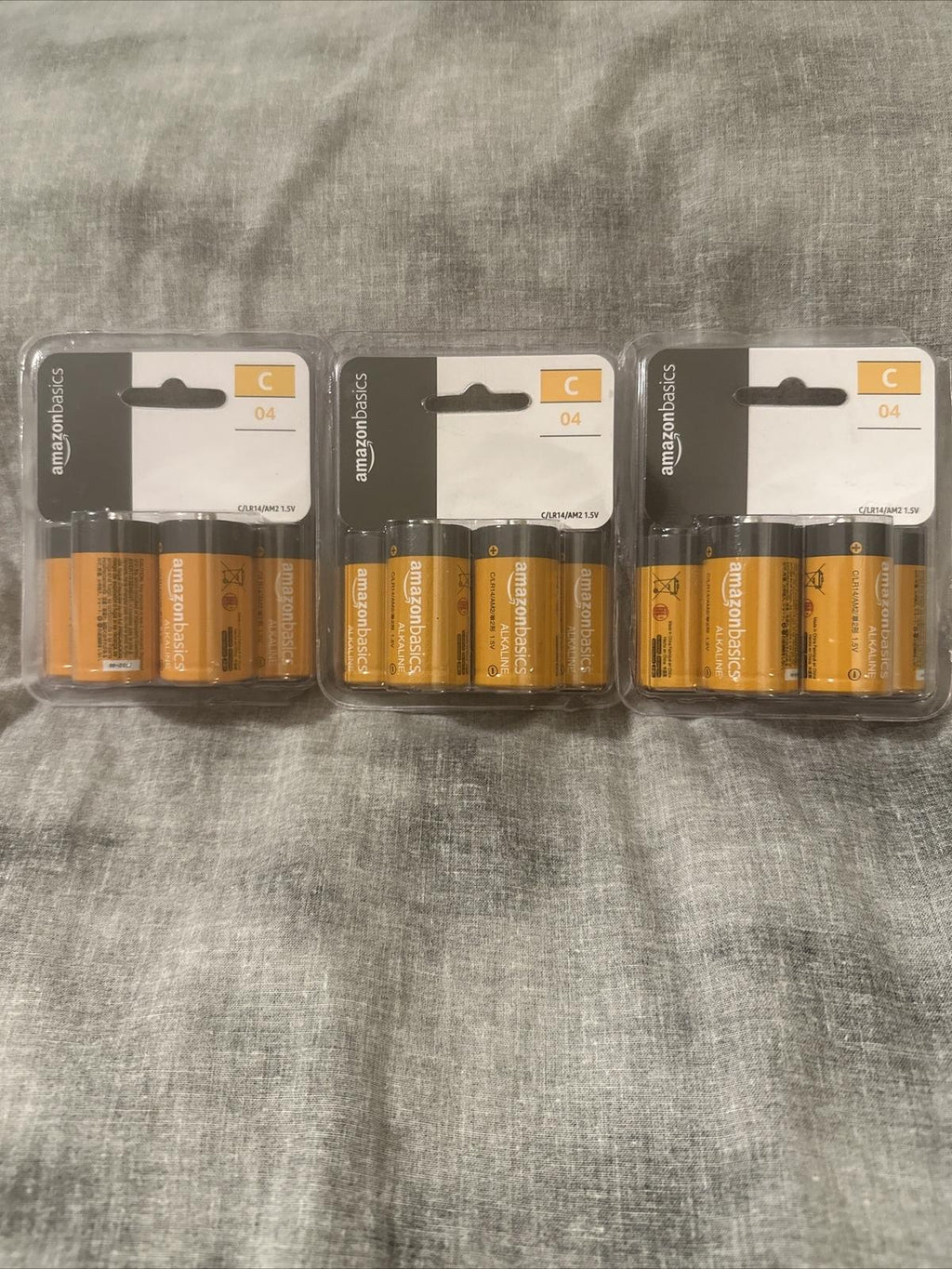 (Lot of 4) AmazonBasics C Cell All-Purpose Alkaline Batteries - 4 Pack 08/27