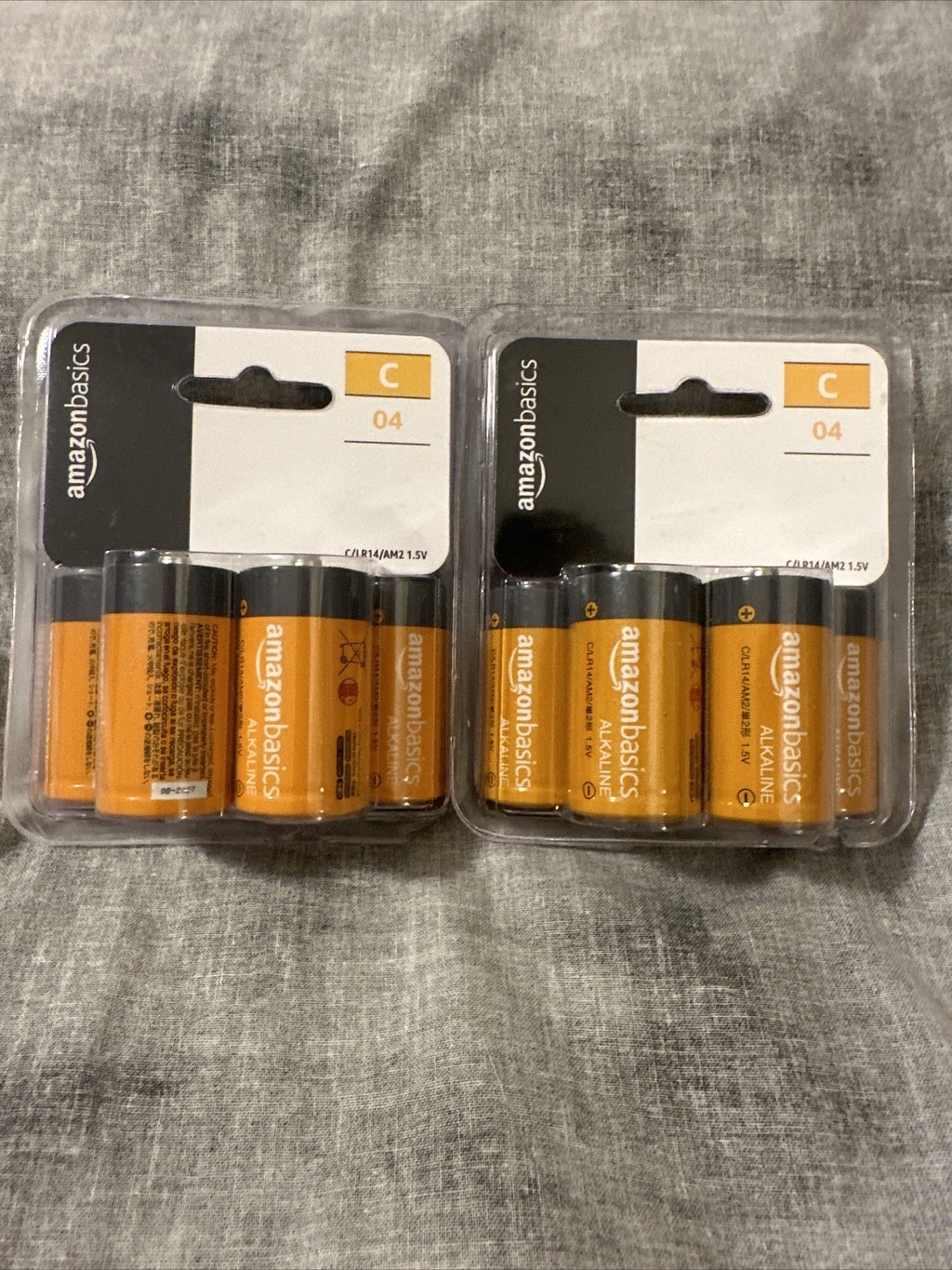 (Lot of 2) AmazonBasics C Cell All-Purpose Alkaline Batteries - 4 Pack 08/27