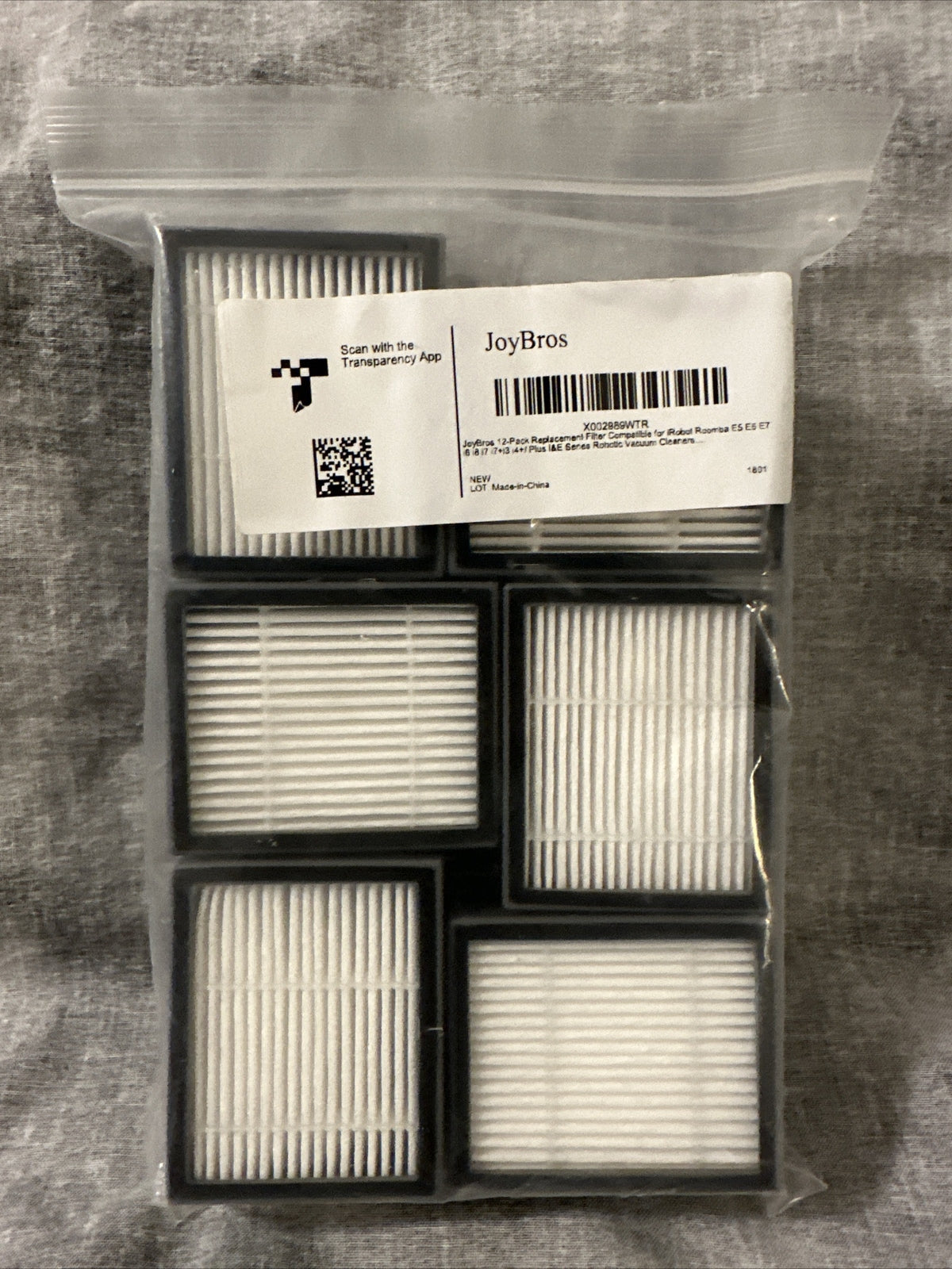 12-Pack Replacement Filter Compatible for iRobot Roomba E5 E6 E7 i6 i8 i7 i7+i3