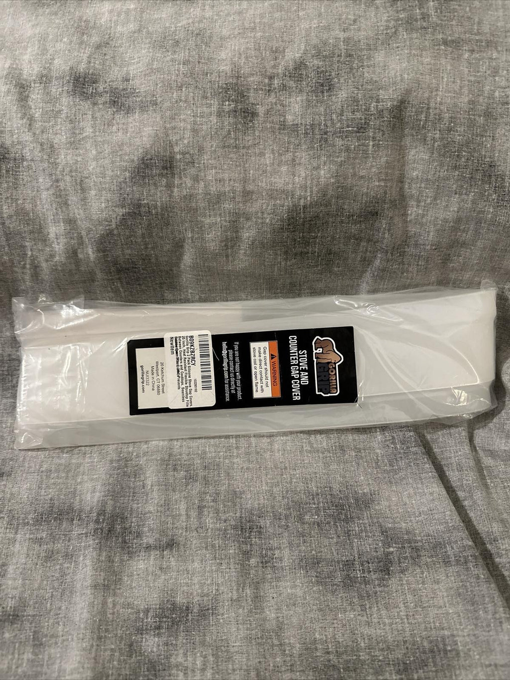 (2-Pk) Gorilla Grip Heat Resistant Stove Gap Covers Clear Silicone