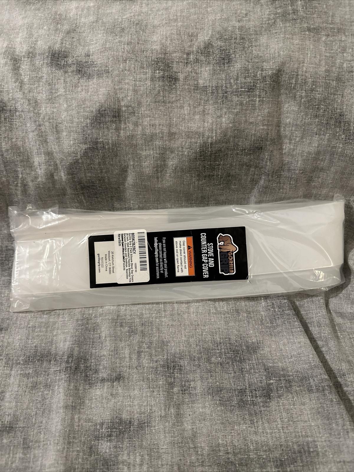 (2-Pk) Gorilla Grip Heat Resistant Stove Gap Covers Clear Silicone