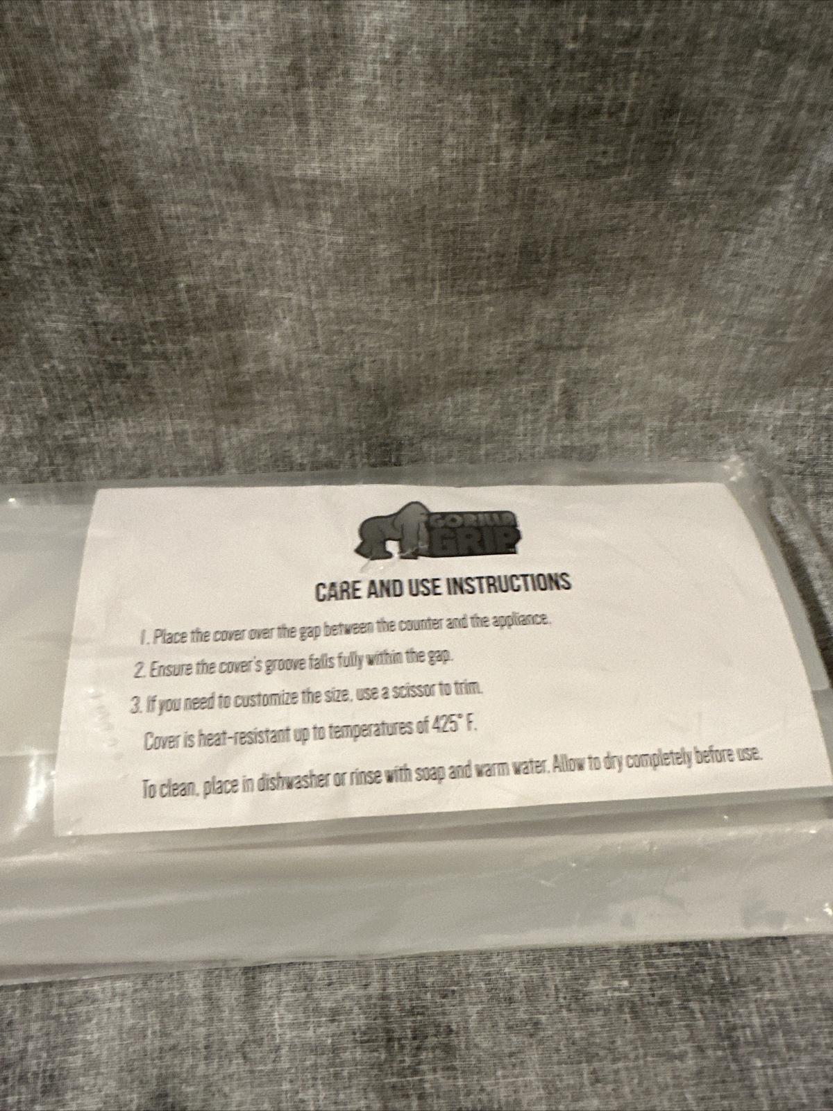 (2-Pk) Gorilla Grip Heat Resistant Stove Gap Covers Clear Silicone