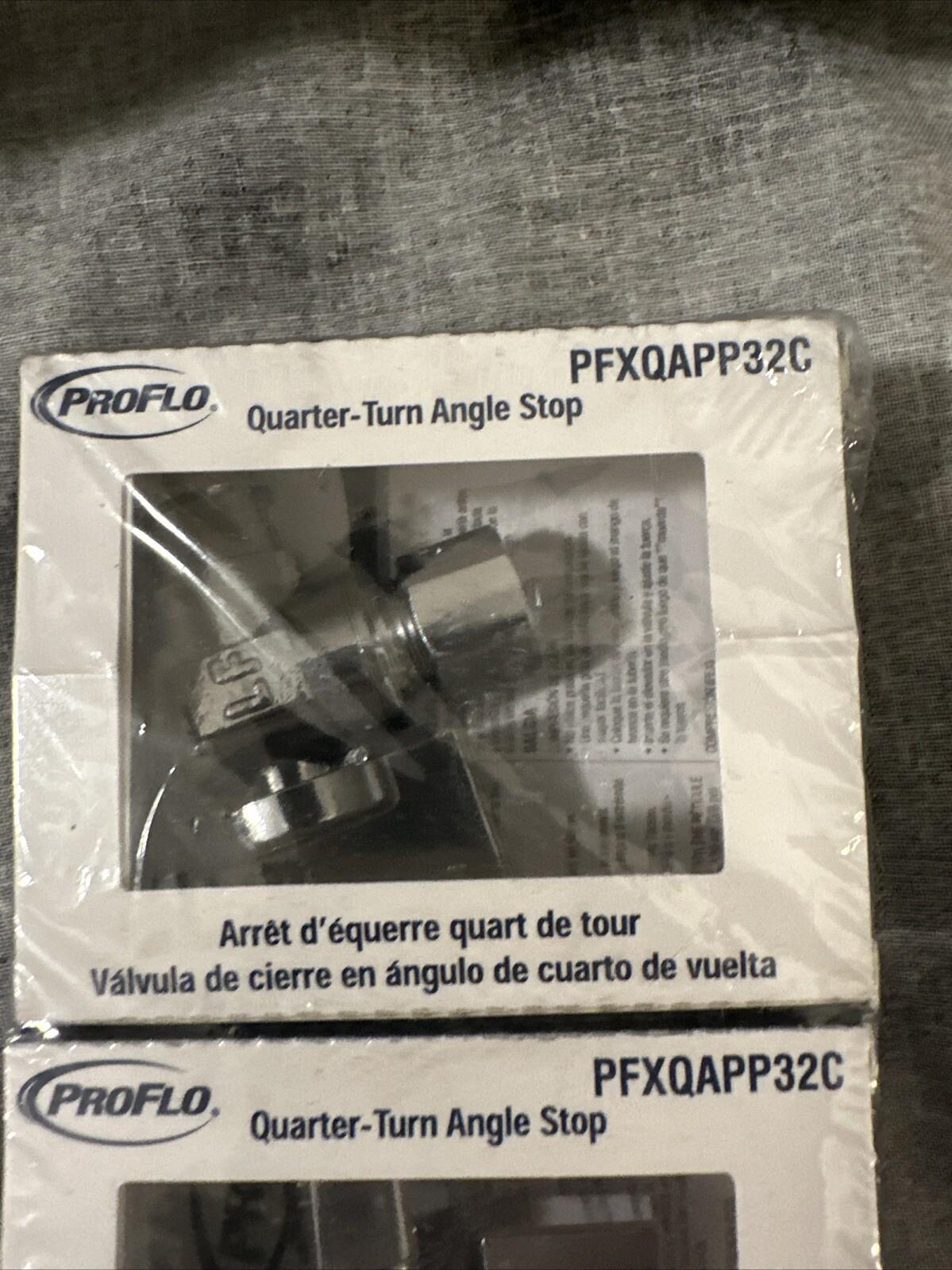 (5pk) Quarter turn Angle Stop Lever PROFLO 1/2 x 3/8 PFXQAPP32C Pex Compression