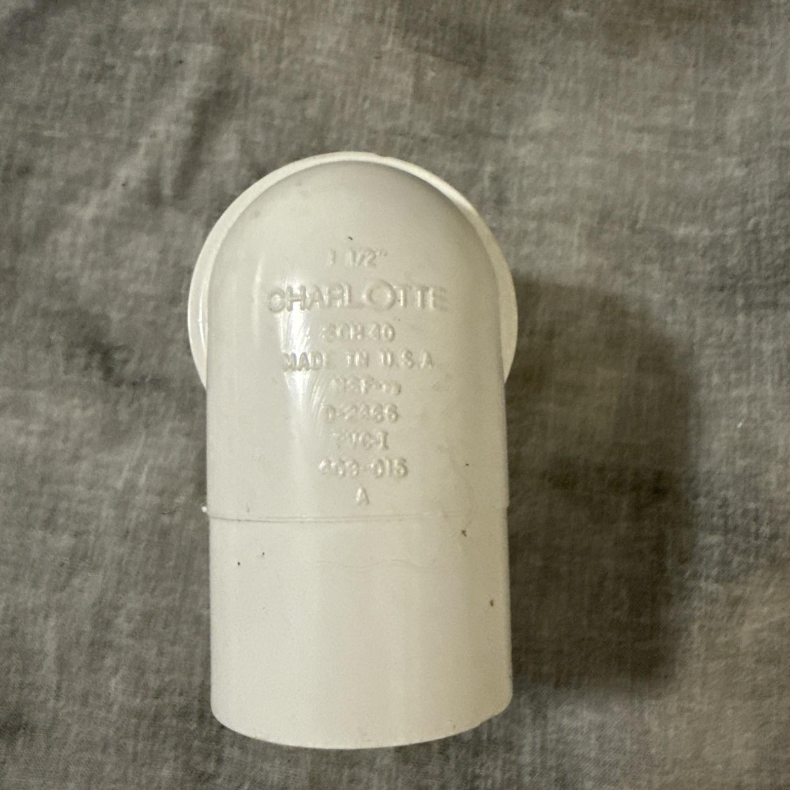 1 1/2" Charlotte 409-015 PVC 2304 Series 90° Street Elbow, SPG x Sfc